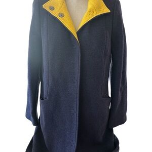 Boden Navy and Yellow Pea Coat